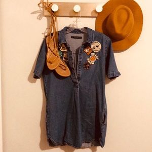 Zara denim camp dress